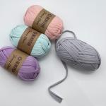 1/0.3NM 100% Polyester T Shirt Wool Yarn Fancy Crochet Yarn For Hand Carded Rugs