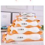 Long Strip Kawaii Cat Pillow , Cotton Filled Cat Plush Pillow 50 - 150CM
