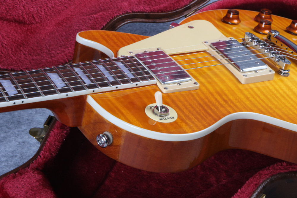 Les in stock 1959 R9 honey burst Paul LP style standard best tiger fire electric guitar,Musical InstrumentsFree shipping