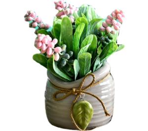 Wholesale Potted Artificial Wheat Ear Colorful Flower Home Office Desk Decor from china suppliers