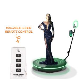 Wholesale 100cm Wireless RGB Automatic 360 Rotating Photo Booth Machine Selfie Video Photobooth from china suppliers