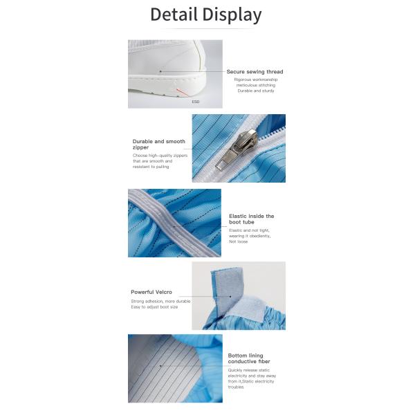 Unisex ESD Cleanroom Shoes Anti-Static PVC Work Boots H-3518