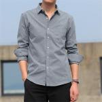 Long - Sleeved Casual Work Uniforms Slim Fit Single Row Rubber Button Design