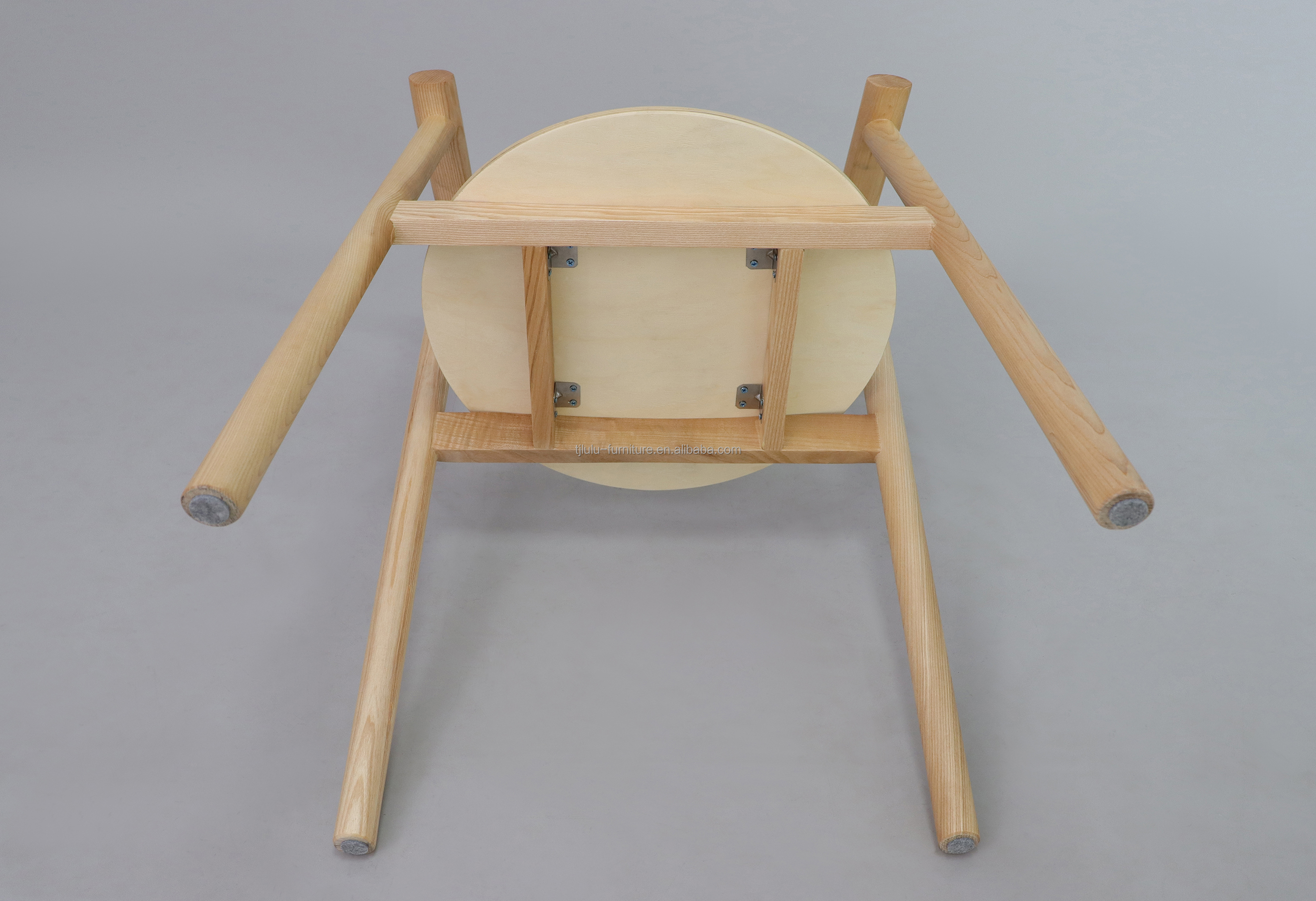 Fully Assembled High Back Solid Ash Wood Dining Chair for Home Furniture in Modern Restaurant