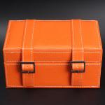 PU Wrapped Wooden Watch Storage Box , High Grade Personalized Mens Watch Box