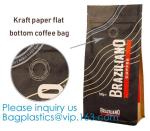 BRC Standard Qual Seal Kraft Paper Bags With Tin Tie Coffee Bags Plastic Valve