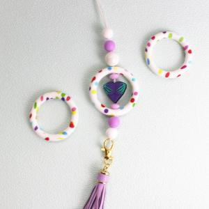 Wholesale Silicone printed O Ring Beads for All People Usage DIY keychain or other decoration from china suppliers