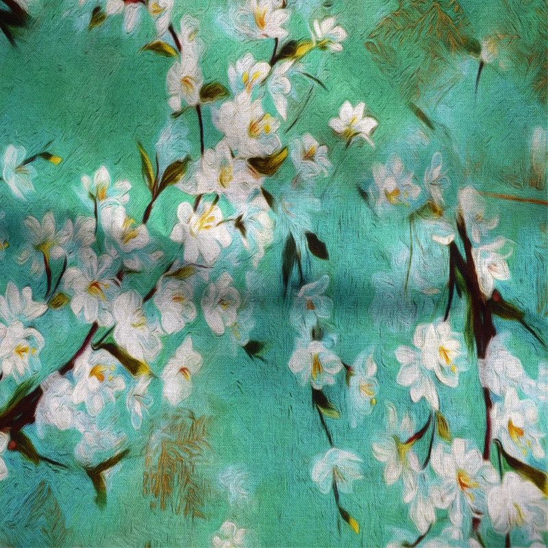 Ramie Hemp Polyester Lycra Sublimation Printing Fabric For Garment