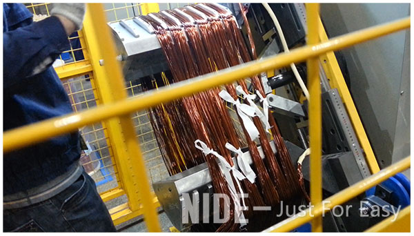 Semi automatic Big Power Pump Motor Stator Coil Making machine for deep water pump motor-3