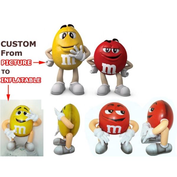 Inflatable Advertising Decoration - Giant Candy Bowl & Character Display for Store Promotion