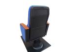 BS5852 Blue Auditorium Theater Seating Movie Theater Chair Wood Armrest Padded