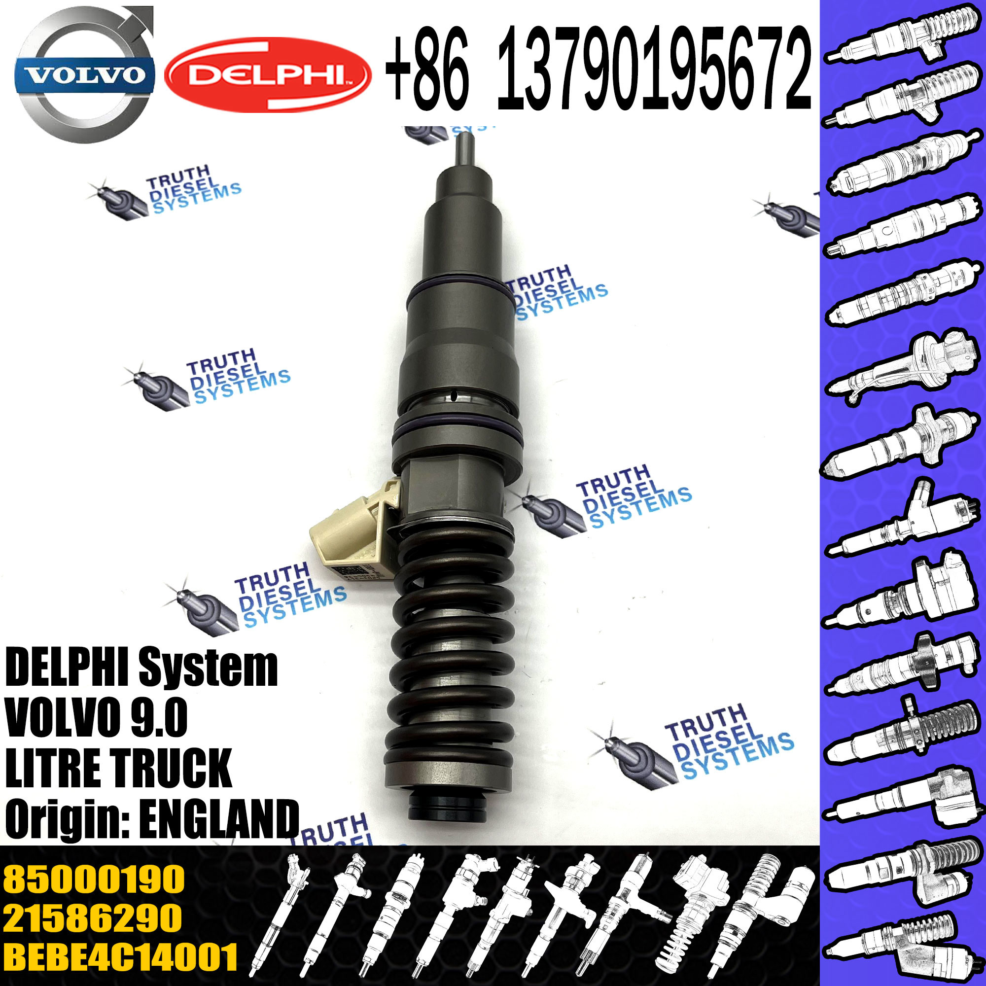 Diesel Inyector Fuel Unit Injector BEBE4C03101 For VOL TRUCK Parts 20500620 85000190