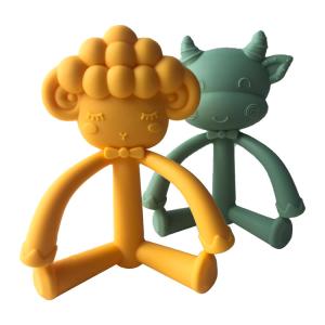 Wholesale Cartoon Shape Baby Teether Toys Food Grade BPA Free DIY Silicone Teether from china suppliers