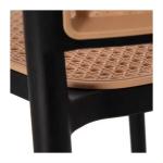 Stackable Rattan Dining Room Plastic Chairs Plastic Outdoor Dining Chairs For