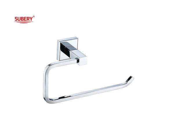 Brass single towel ring holder bathroom high quality chrome color OEM brass base