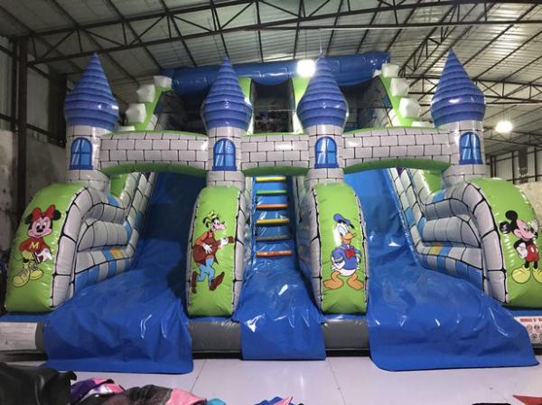 Disney Cartoons Commercial Inflatable Water Slides Fun Castle Mickey Painting