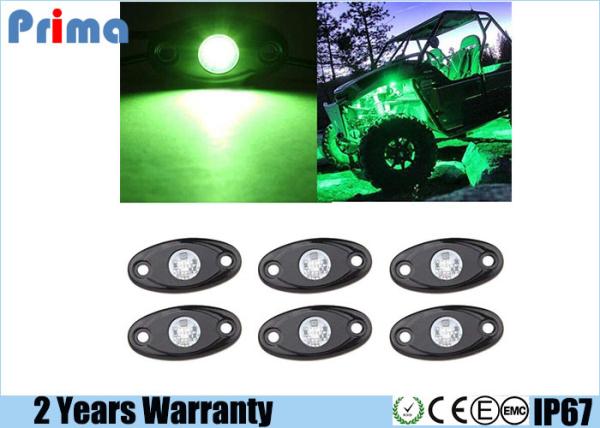 Green LED Rock Lights 6 Pods LED Light Lamp for Interior Exterior Under Off Road