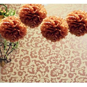 Wholesale 16&quot; Tissue Pom Pom - Brown (4 Pack) from china suppliers