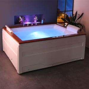 Wholesale White Whirlpool 2 Person Corner Bathtub Bathroom Design With Spa Jets 1.8m from china suppliers