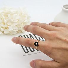 Wholesale Black Stone Fashion Jewelry Rings Epoxy Alloy Rings Belly Gold Stainless Steel 3PCs For Men from china suppliers