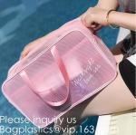 Eco-friendly Fashion Waterproof Clear PVC Zippered Cosmetic Pouch for Bathroom