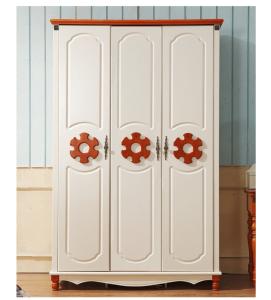 Wholesale Mediterranean White Clothes cabinet American country wooden wardrobe from china suppliers