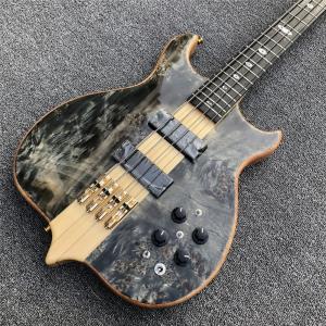 Wholesale Free shipping Burst Maple top 4 strings Bass Guitar,Neck through body,Ebony fingerboard active pickups Electric bass from china suppliers