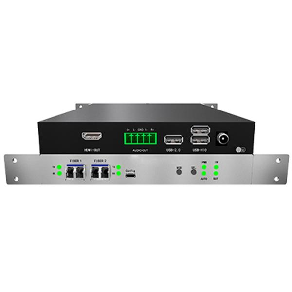 Modular Fiber KVM TX/RX Node with 4K60 4:4:4 Output | SFP & Video Wall Card Compatible