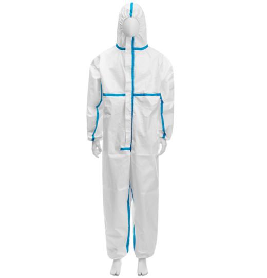 Full Body Personal Disposable Protective Suit For Hospital 78G Composite