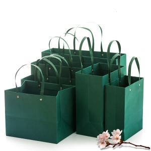 Wholesale Recycled Kraft Paper Shopping Bags With Handles CMYK Printing from china suppliers