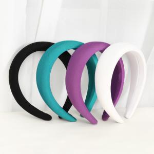 Wholesale Fashion soild color wide edge hair band simple women hair accessories sponge headband from china suppliers