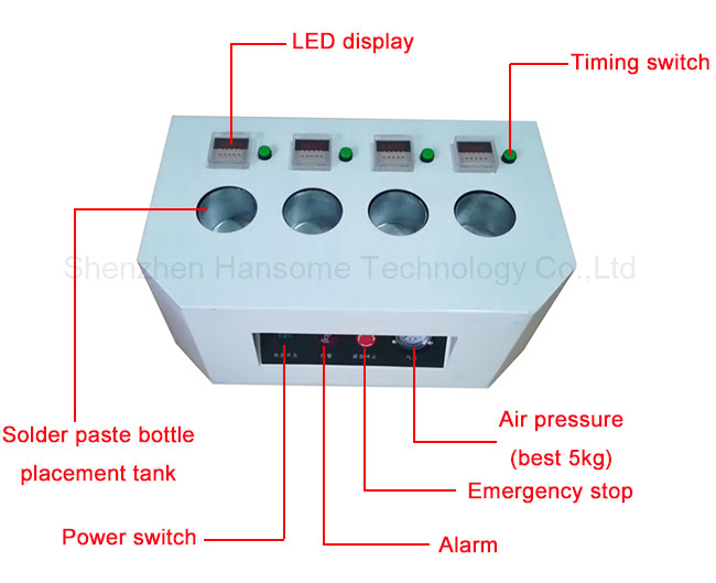 6 Tank Solder Paste Warmer With Automatically Alarm & Release Function 0