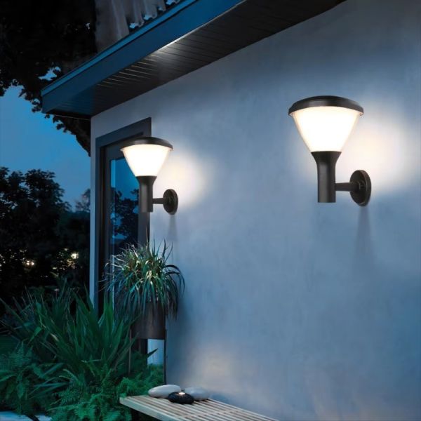 LED Solar Wall Light With Motion Sensor & IP65 Waterproof for Garden Fence & Walkway