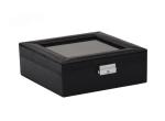 Six - Pack Black Pu Leather Watch Collection Box Customized Size ROHS Approval