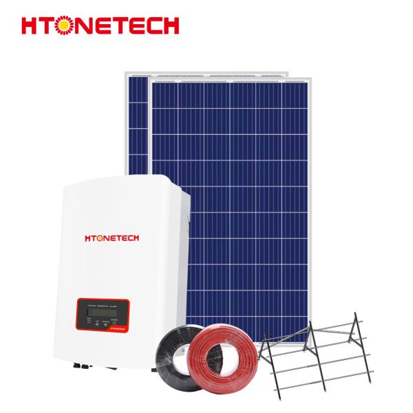 Htonetech Solar Panel On Grid System Single Phase / Three Phase Inverter