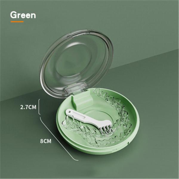 Safe ABS Material Denture Holder Containers Round Shape For Aligner Storage