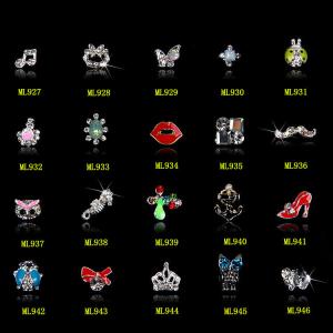 Wholesale 3D Metallic Glitter Rhinestone Nail Art Tips Alloy Sticker Decoration tool ML927-946 from china suppliers