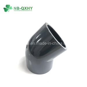 Wholesale UPVC 45 Degree Elbow QX Pn16 20-400mm Grey PVC Pipe Fitting Wall Thickness Sch80s from china suppliers