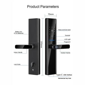 Wholesale Black Intelligent Bluetooth Door Lock Remote Electronic Door Locks For Homes from china suppliers