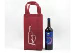 Custom Promotion Gift Bag , Reusable Non Woven Wine Bags 6 Bottle Tote