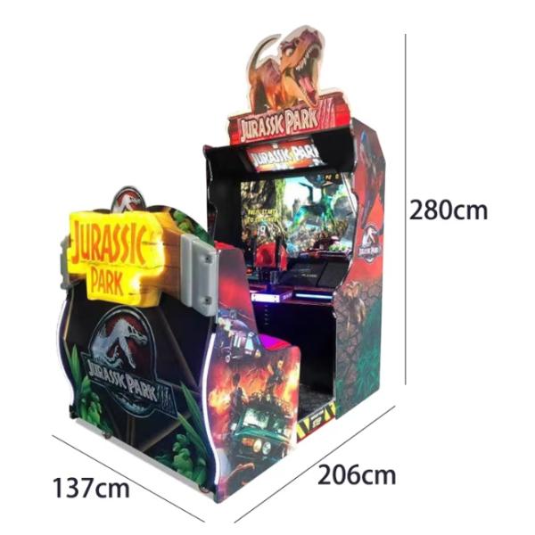 Colorful Park Coin Operated Arcade Game JURASSK PARK Simulation Shooting Machine