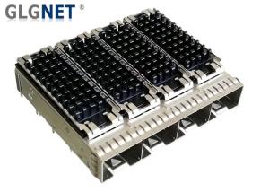 Wholesale 2.05mm Press fit pin 4 ports Ganged SFP+ Shield Cage Connector with HS Heat Sink from china suppliers