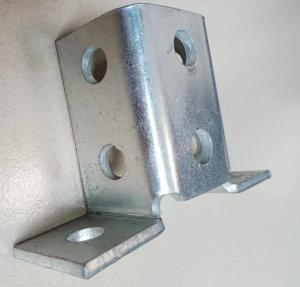 Wholesale 4-Hole Base Galvanized Steel Silver Zinc Plated Strut Channel Fitting for Electrical Installations from china suppliers