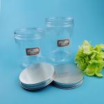 120ml 200ml 250ml 500ml Clear Plastic Pet Jar With Aluminum Lid Food Grade