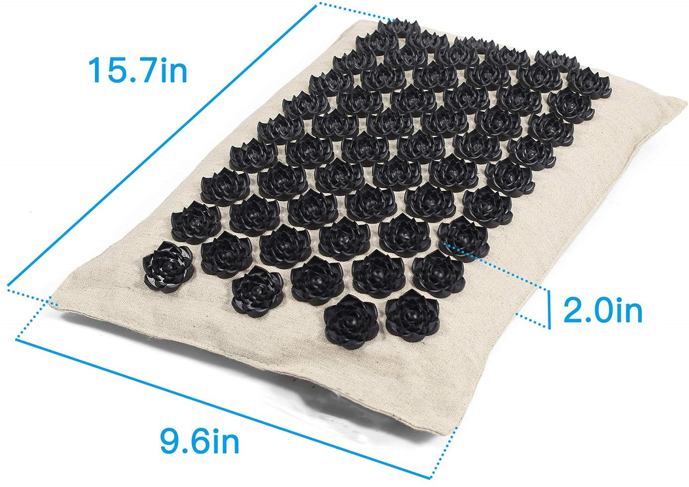 Organic Linen Acupressure Mat Yoga Meditation Mat With Pillow Increase Blood Flow Neck Back Pain Relief
