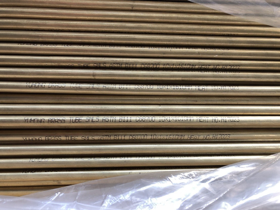 Astm B111 O61 Copper Alloy Tube C44300 C68700 Brass Tube For Heat Exchanger
