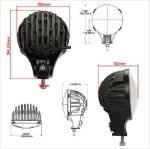 60W CREE LED Work Light Round White Fog Light For Jeep Wrangler Off Road 4X4