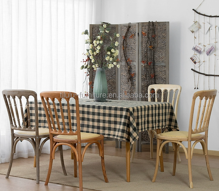 OEM Service Accepted Modern Solid Wood Rattan Chair for Restaurant in Nordic Style