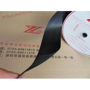 Black Super Thin Heavy Duty Hook Loop / Nylon Plastic Hook And Loop Tape Roll