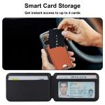 Embossed Logo MagSafe Wallet Adjustable Phone Stand Magnet Wallet Card Holder